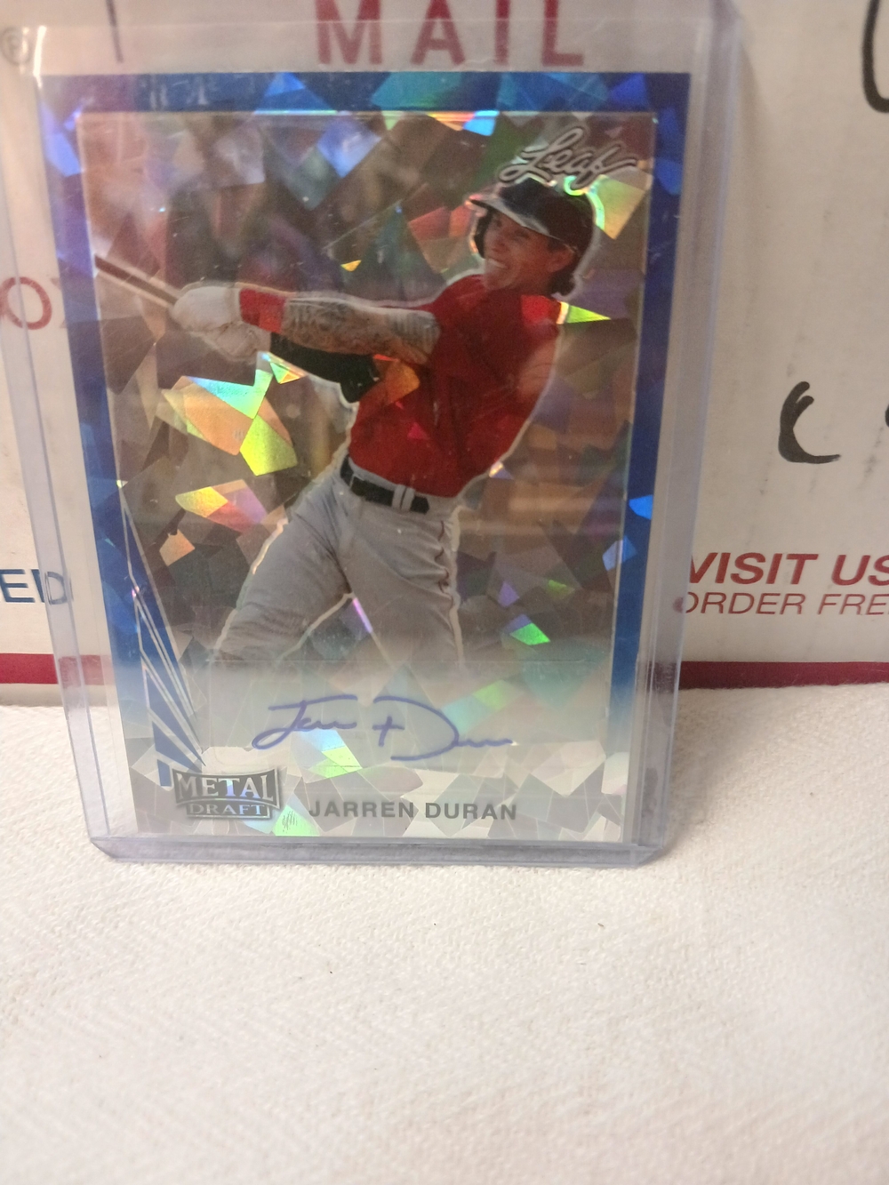 2020 Leaf Metal Draft Jarren Duran Holographic (RC) Autograph  Red/White 9/15!!